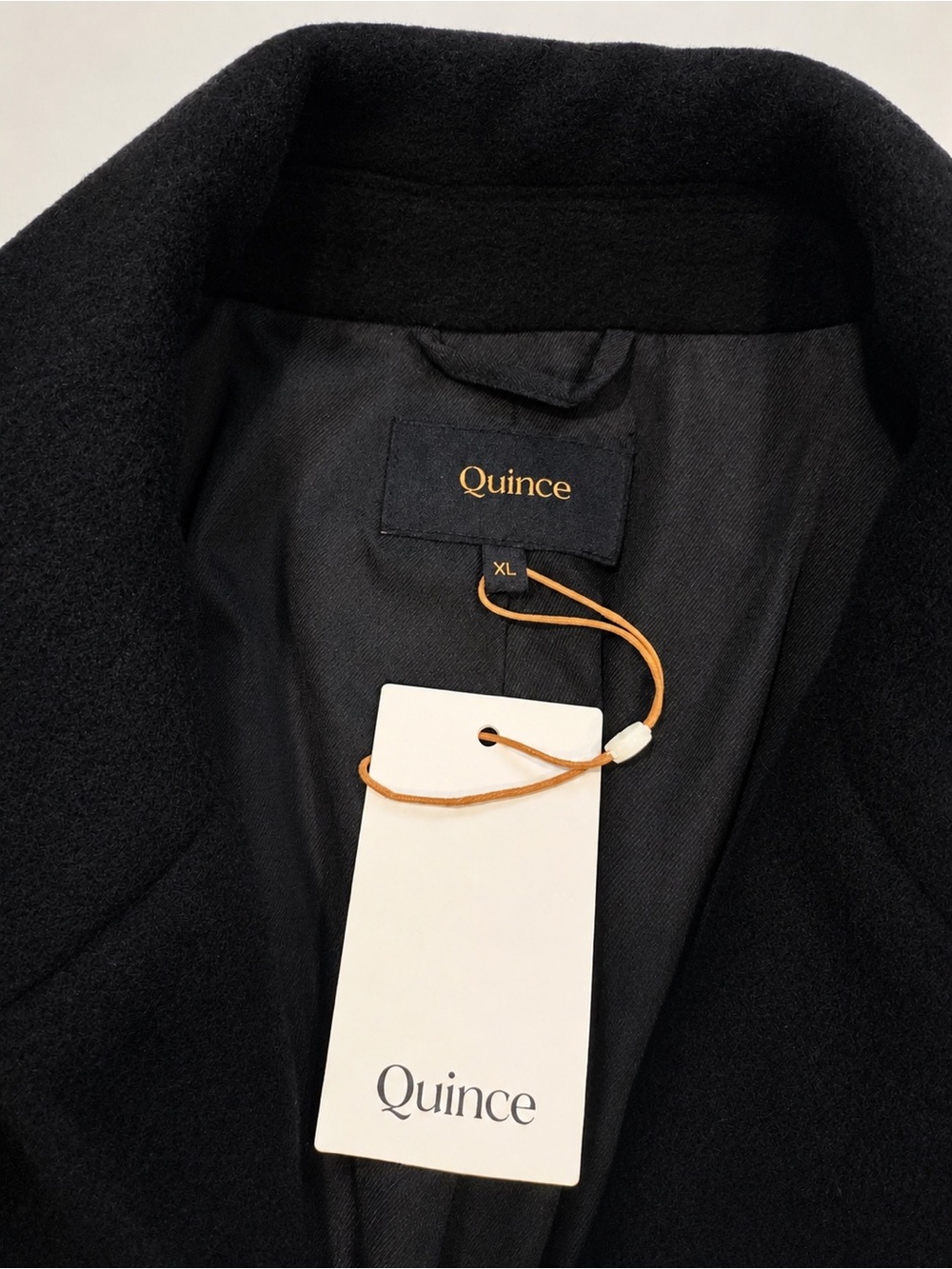 NWT Quince Wool Cashmere Peacoat Black XL Double Breasted Winter Coat Men - Picture 3 of 8